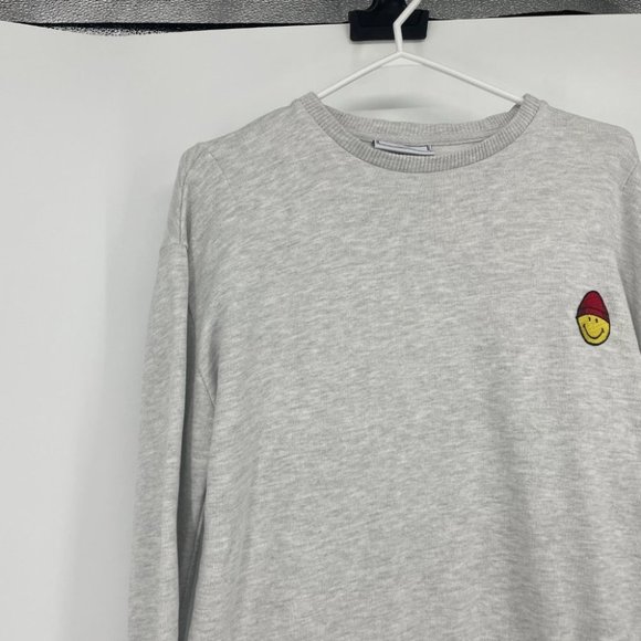 Ami Paris Alexandre Mattiusi Smiley patch crewneck pullover medium Heather grey - Picture 6 of 16